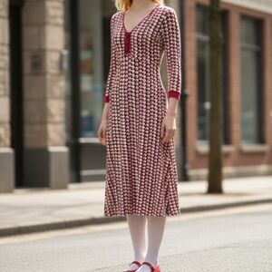 Boden Sassy Empire Waist Jersey Dress SZ 12